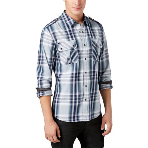 guess men's button shirts.